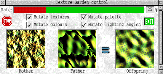 [Texture Garden control snapshot]